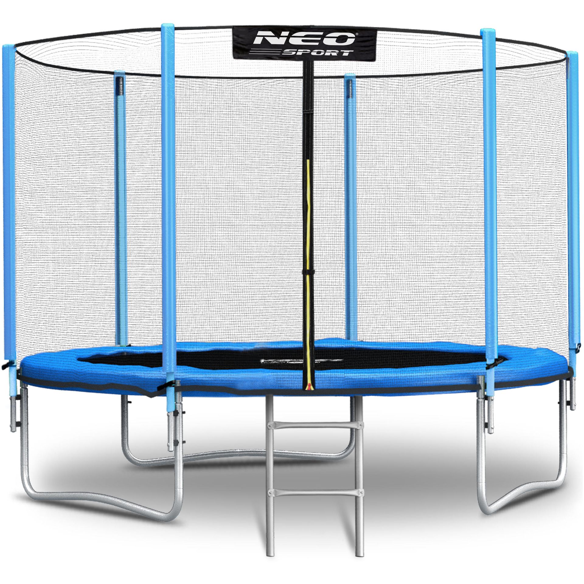 Neo-sport Trampolina ogrodowa 6ft/183cm z siatką zewnętrzną i drabinką