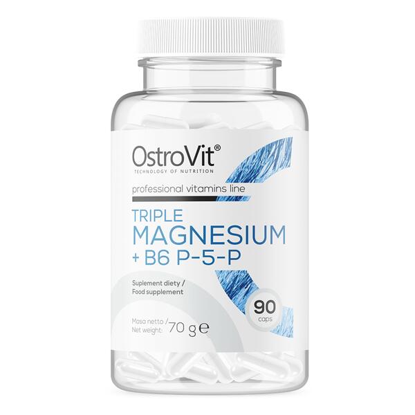 Ostrovit OstroVit Triple Magnesium + B6 P-5-P 90 kapsułek 1144183
