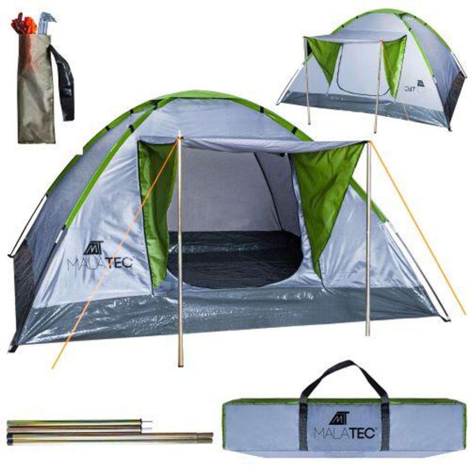 Namiot Turystyczny 4-Osobowy Camping Iglo + Daszek