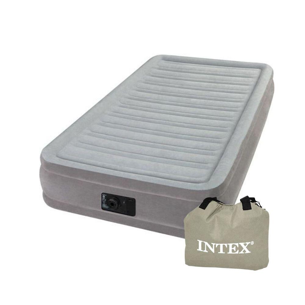 Intex Materac welurowy z wbudowaną pompką 100 x 190 x 30 cm 67766 s-364-uniw