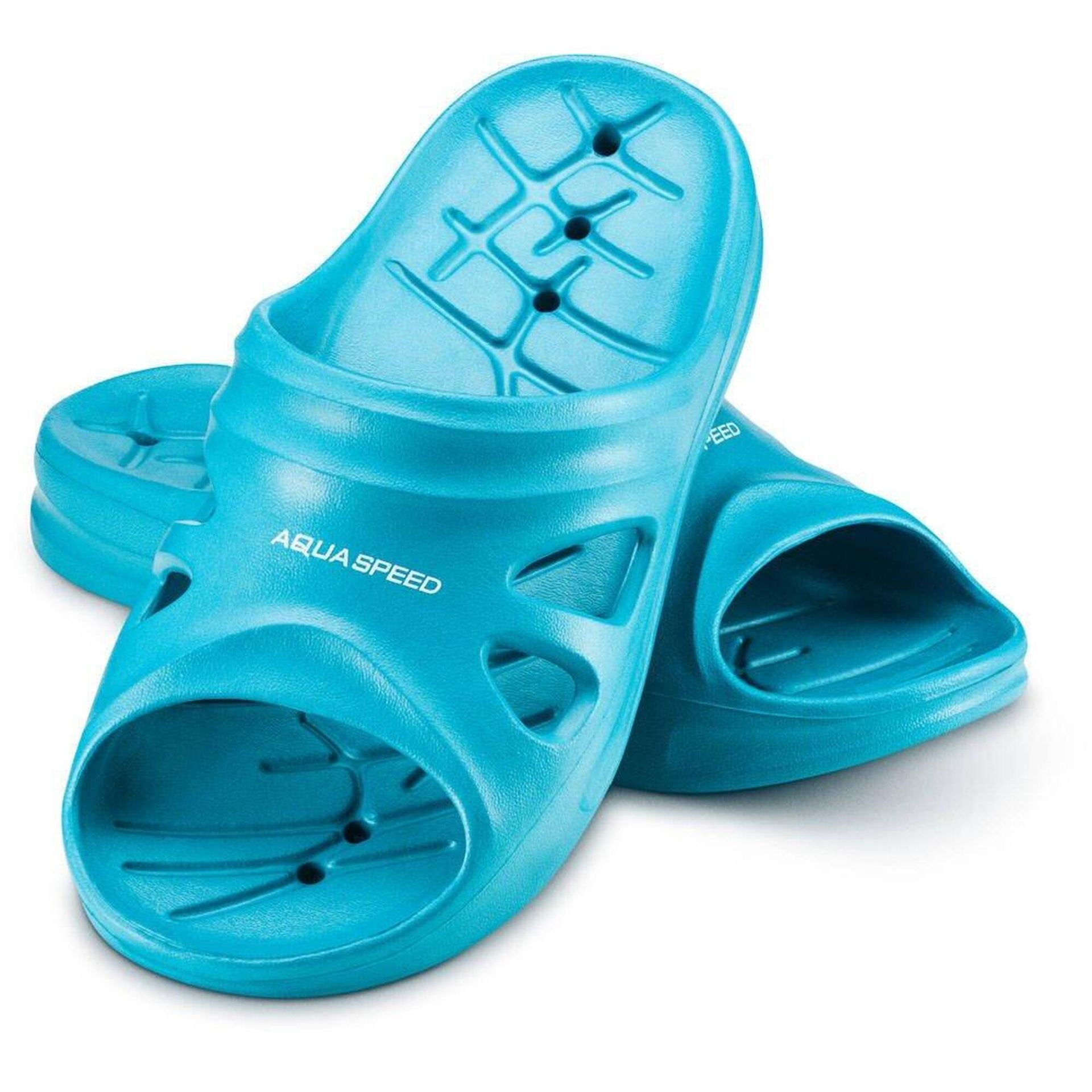 Aqua Speed klapek basenowych dla dorosłych i dzieci basen buty Podeszwa antypoślizgowa bardzo lekki # AS Florida, kolor: turkusowy, rozmiar: 33 5908217663603