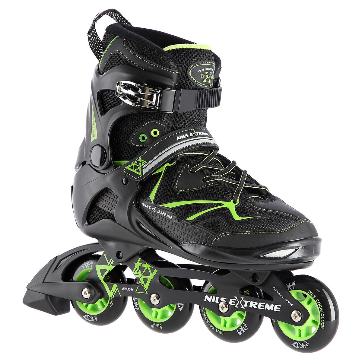 Nils Extreme NA9022 CZARNO/ZIELONE ROZM 40 ŁYŻWOROLKI EXTREME