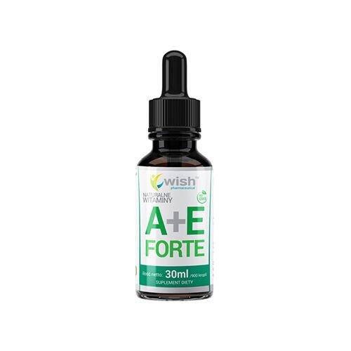 Wish Naturalna Witamina A + E Forte w kroplach, 30 ml