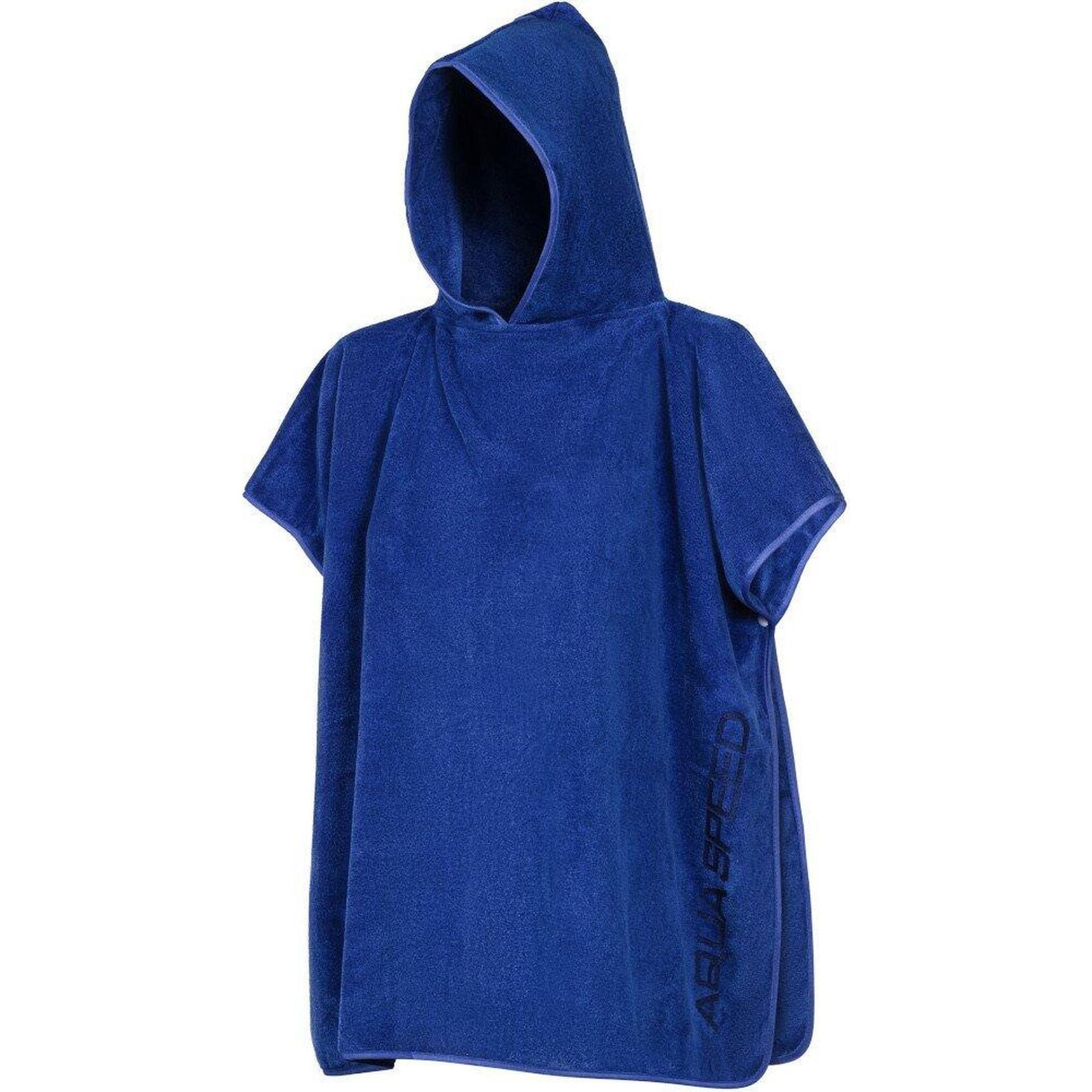 Ręcznik - poncho z mikrofibry KIDS PONCHO 70x60cm granatowe Aqua Speed