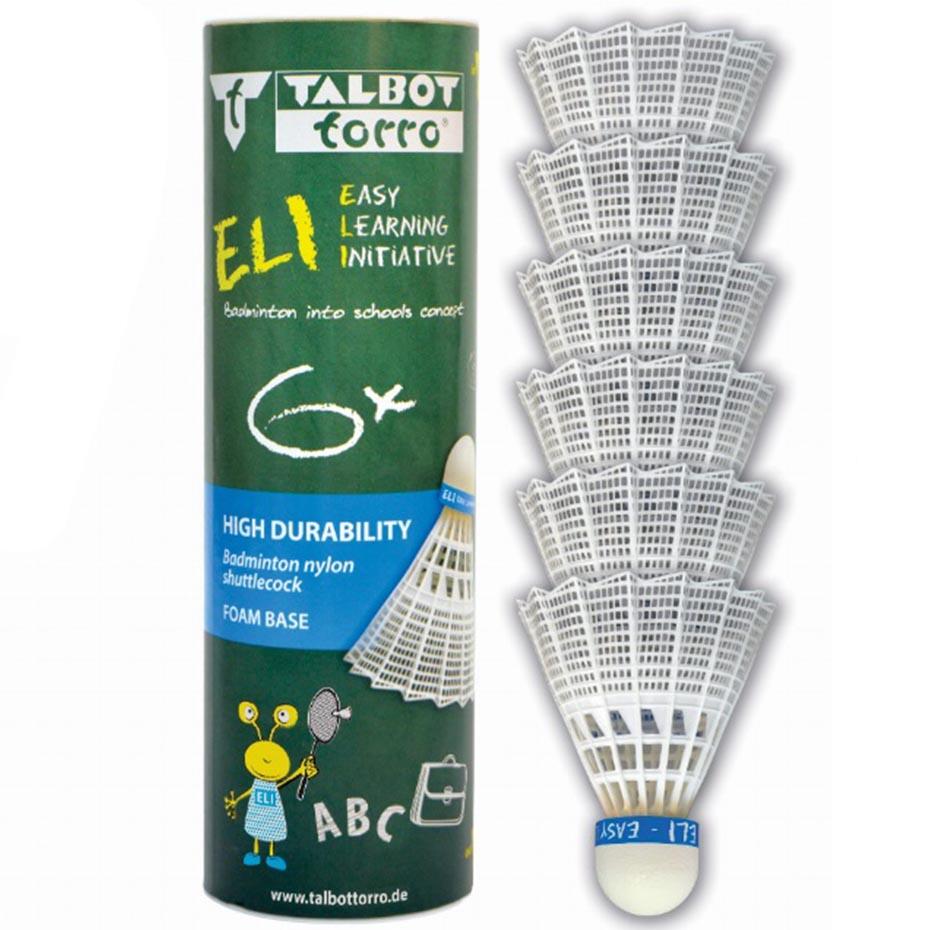 Talbot Torro Lotki do badmintona TALBOT-TORRO Eli łatwe, white, 6 szt.