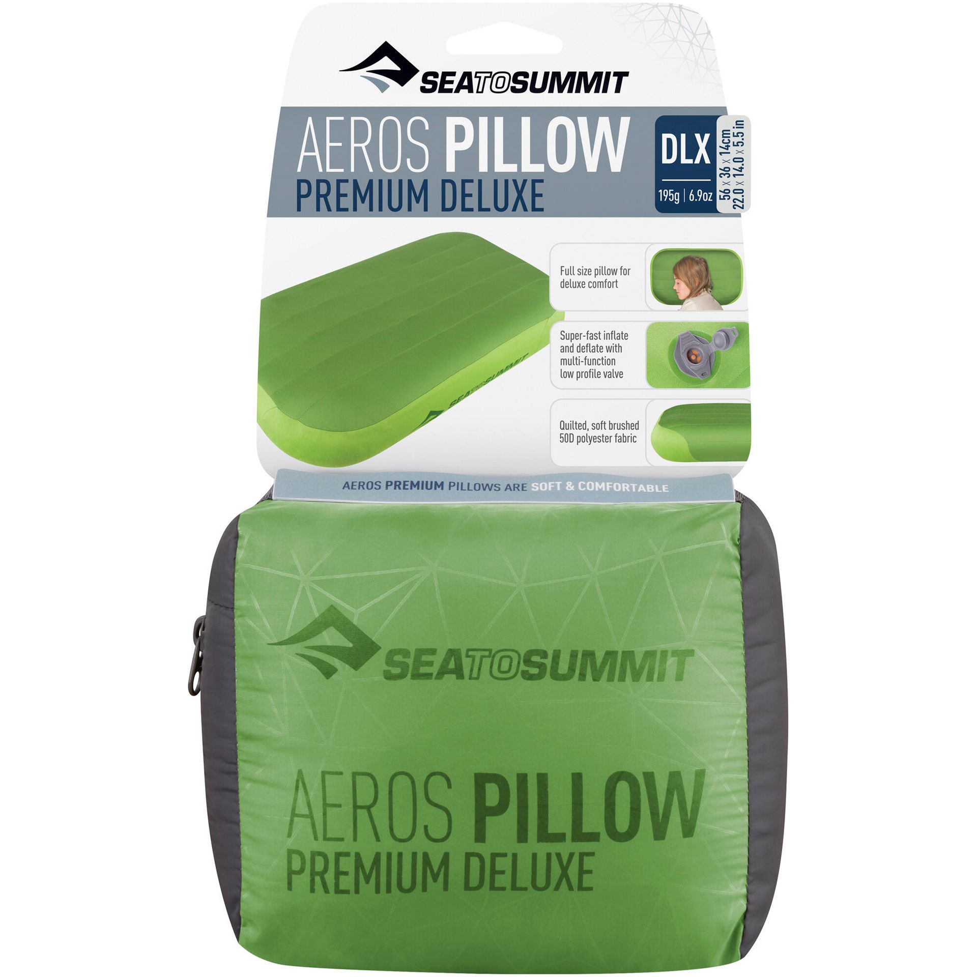 SEA TO SUMMIT Poduszka Aeros Pillow Premium Traveller Lime APILPREMYHA/LI/UNI