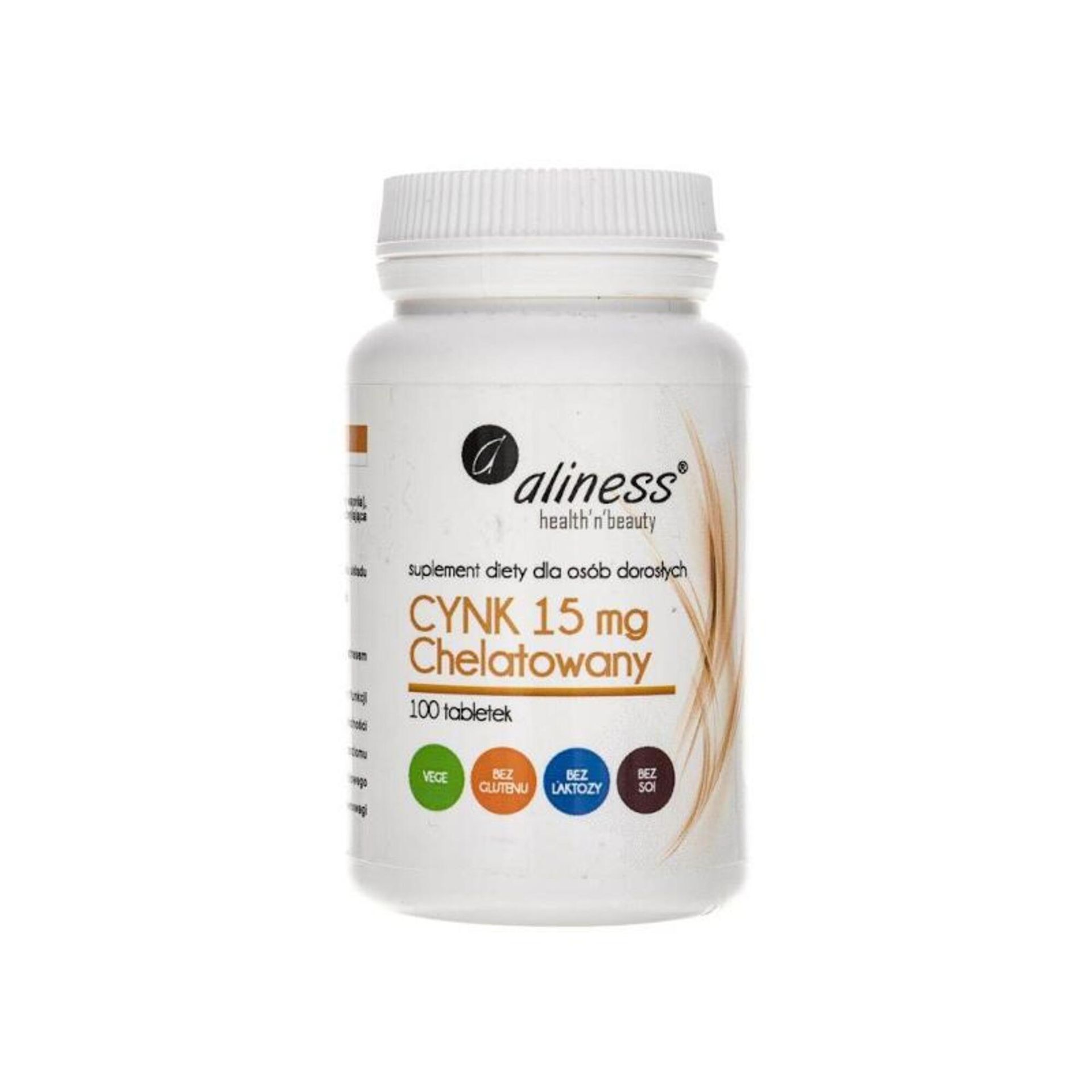 MEDICALINE Aliness Cynk Chelatowany 15 mg - 100 tabletek