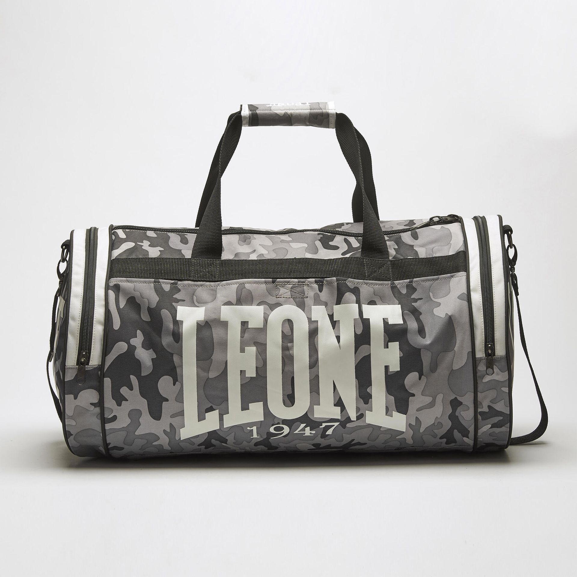 LEONE 1947 Torba sportowa Leone 1947 Camouflage, Camo-szara, rozmiar uniwersalny AC906