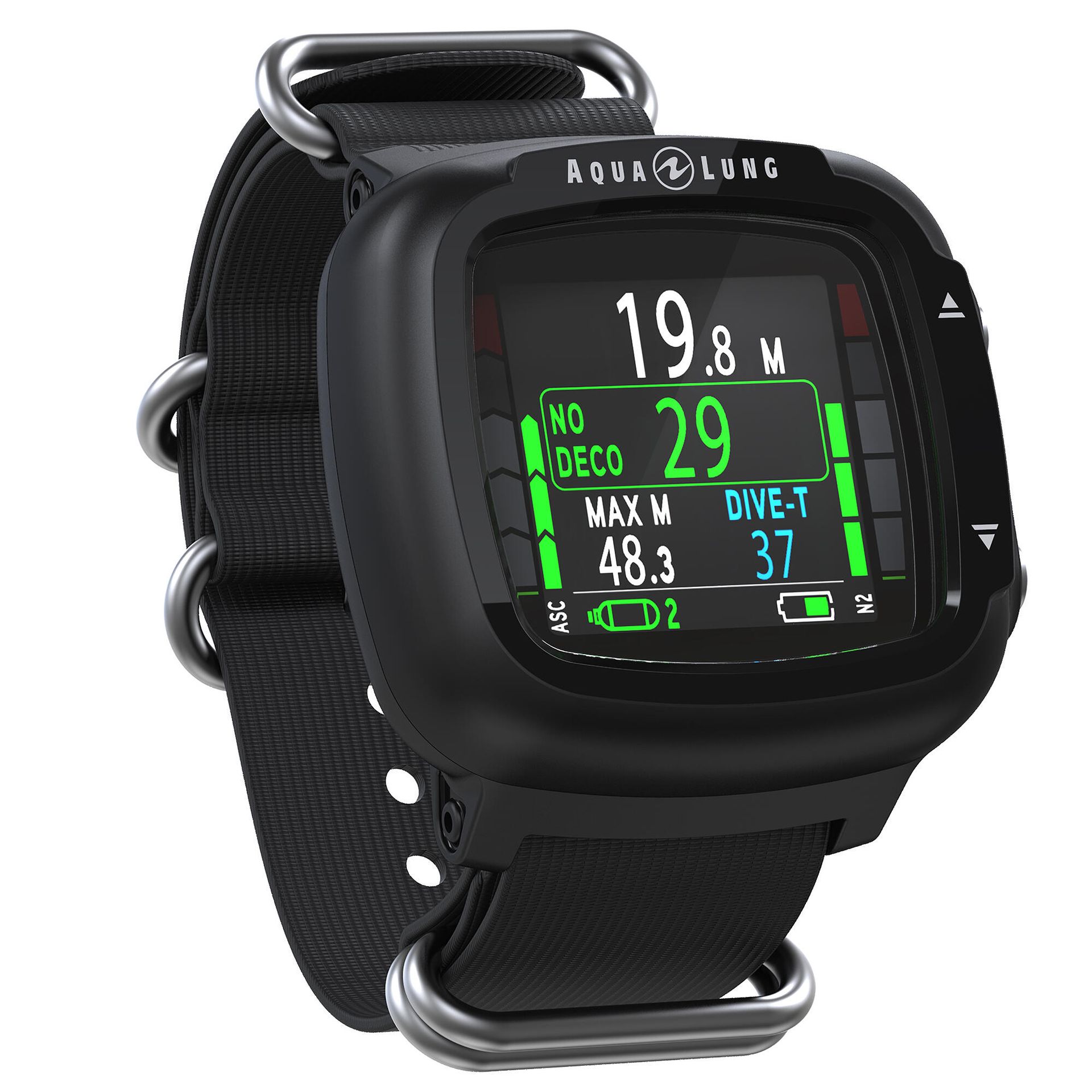 Aqua Lung Sport I330R, Komputer nurkowy Unisex-Adult, Czarny, Standardowy rozmiar