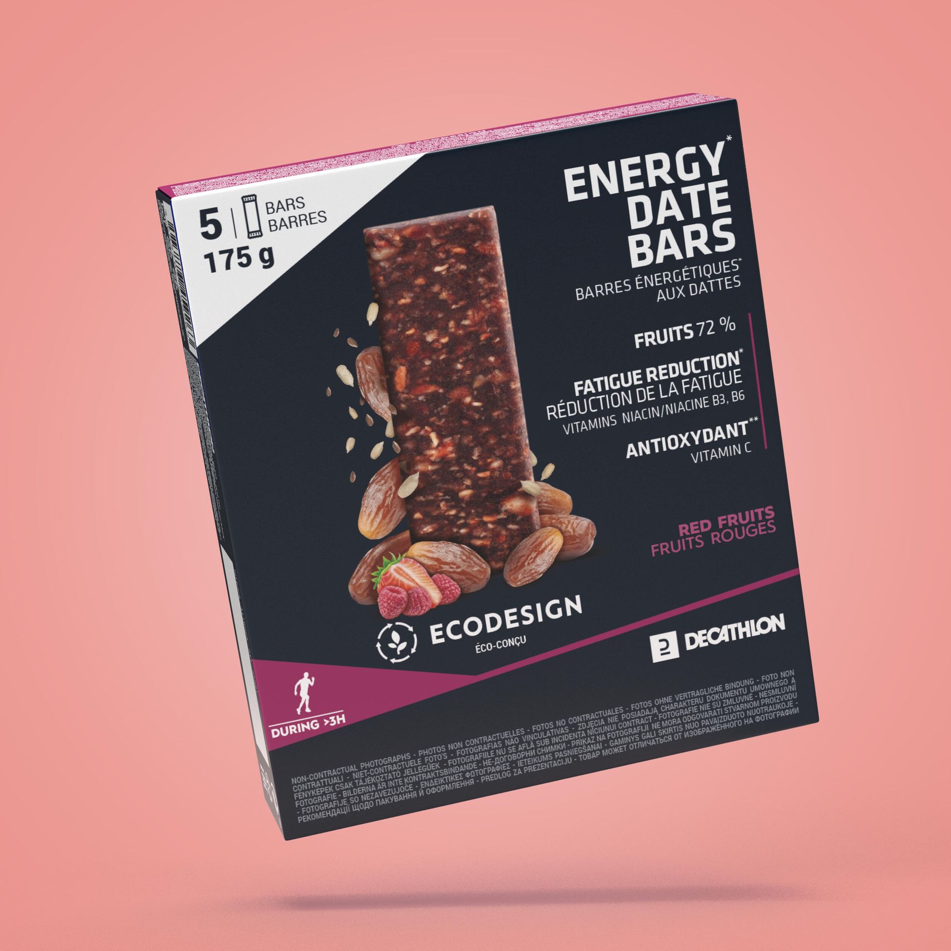 Baton energetyczny daktyle i czerwone owoce 5x35g