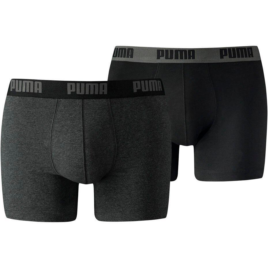 Bokserki męskie Puma Basic Boxer 2P ciemno szare 521015001 691