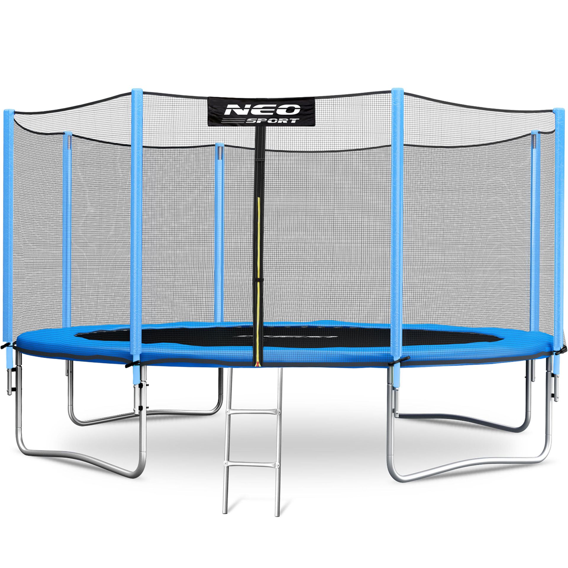 Neo-sport Trampolina ogrodowa 14ft/435cm z siatką zewnętrzną i drabinką