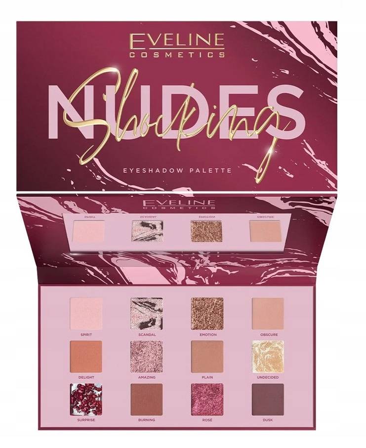 EVELINE Nudes Shooking paleta cieni do powiek 9,6g