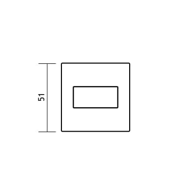ROZETA KWADRATOWA VDS WC R67F KOLOR CHROM SZCZOTKOWANY
