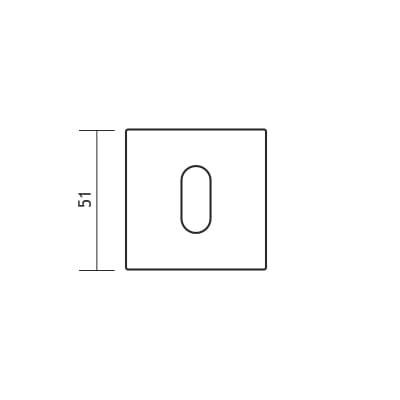 ROZETA KWADRATOWA VDS KLUCZ R67F KOLOR ZŁOTY-SATYNA