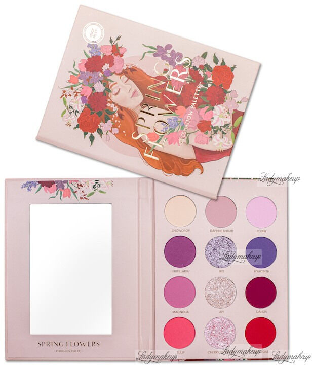 Mexmo - Spring Flower Eyeshadow Palette - Paleta 12 cieni do powiek