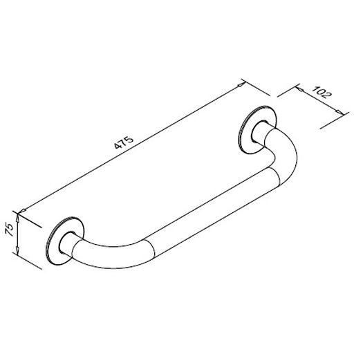 Poręcz prosta dla niepełnosprawnych Faneco S32UP4 SW B 40cm
