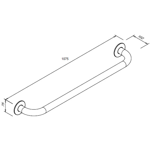 Poręcz prosta dla niepełnosprawnych Faneco S32UP10 SN M 100cm