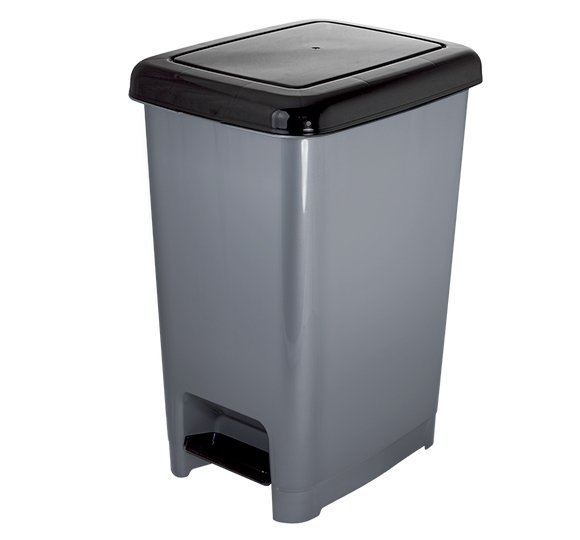 Kosz plastikowy otwierany przyciskiem pedałowym 60 l Linea Trade KP60K