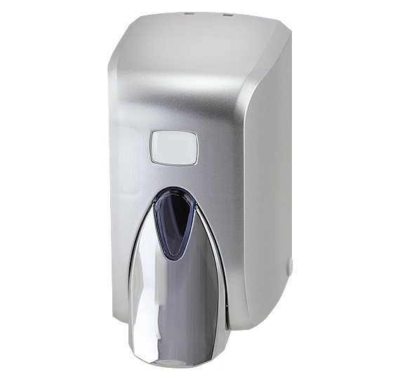 Dozownik (dystrybutor) mydła w płynie  (S5C) 0,5 litra z tworzywa ABS, srebrny