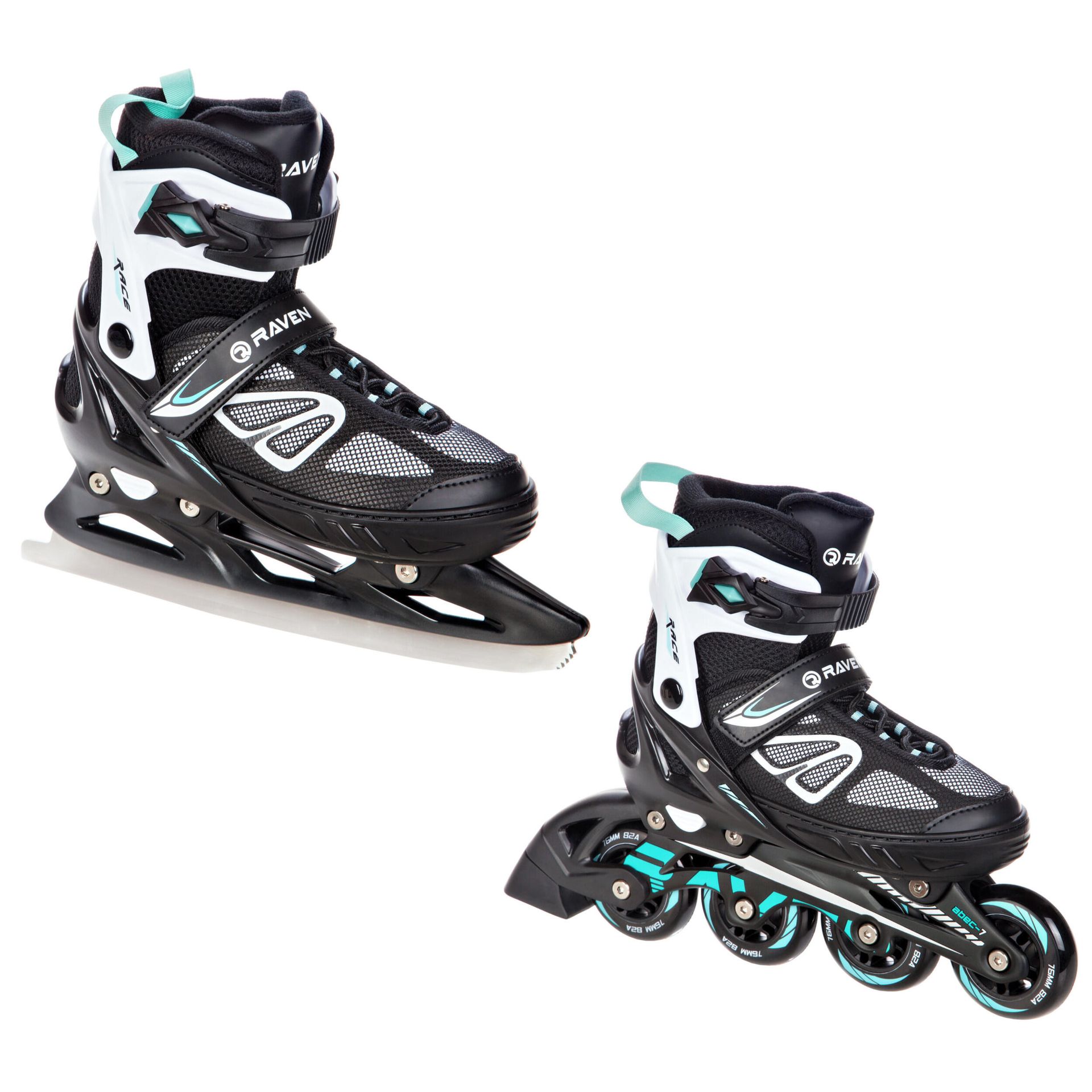Rolki Łyżwy 2w1 Raven Advance Black/Mint 35-39