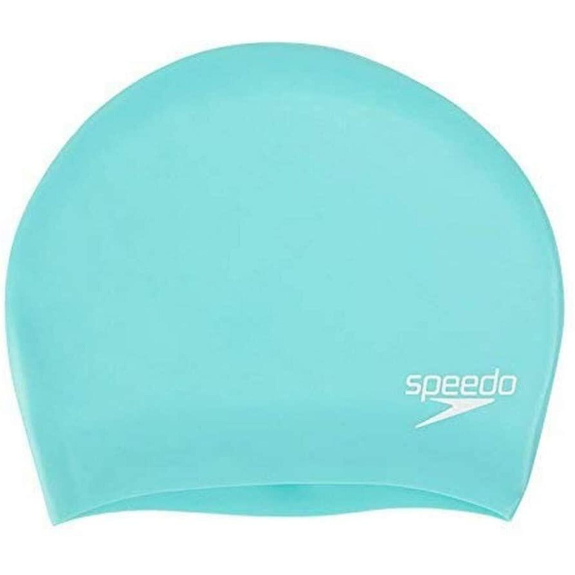 Speedo długie włosy silikonowy czepek pływacki miętowy zielony 8-06168B961