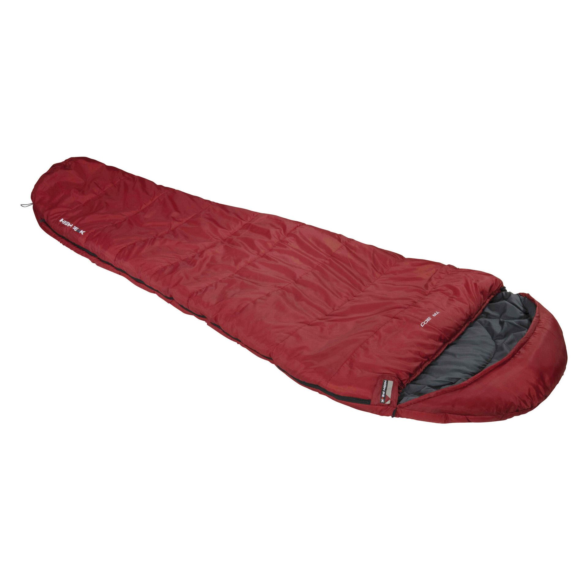 High Peak TR 300 Sleeping Bag, czerwony Left Zipper 2022 Śpiwory 23066