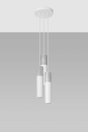 Sollux Lighting Lampa wisząca BORGIO 3P biały