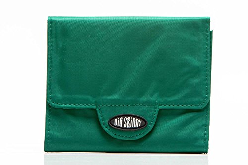Big Skinny Damski portfel Trixie Tri-Fold Slim pomieści do 30 kart, werdant zielony