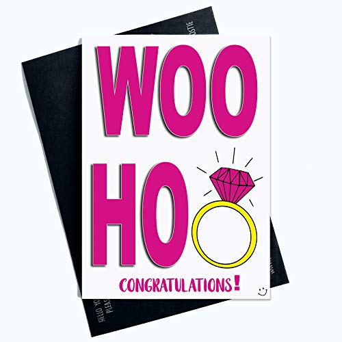 Śmieszne karty zaręczynowe Woo Hoo kartki z życzeniami kartki ślubne 'Bride to Be Hen' impreza wesele wieczór panieński 'Bride to Be' prezenty ślubne PC671