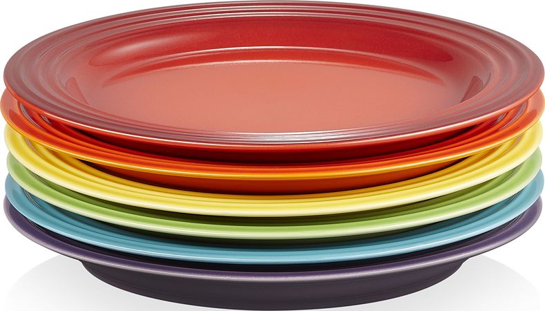 Talerze śniadaniowe Le Creuset Rainbow 22 cm kolorowe 6 szt.