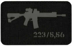 Naszywka M-Tac AR-15 223/5,56 Laser Cut - Black/Grey (51111211)