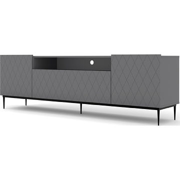 Szafka RTV DIOR 193 Czarny, Grafit Mat