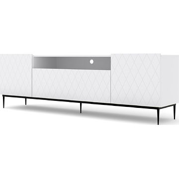 Szafka RTV DIOR 193 Biały Mat, Czarny