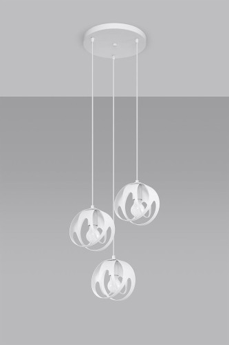 Sollux Lighting Lampa wisząca TULOS 3P biała