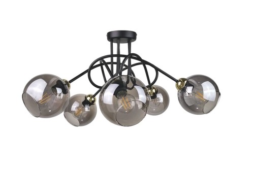 Ring lampa sufitowa 5-punktowa czarna/złota 1277