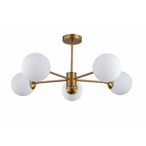 Roma lampa sufitowa 5-punktowa złota LP-1345/5P GD