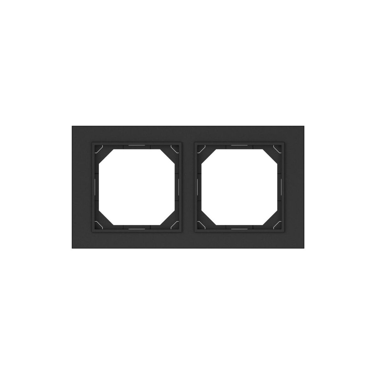 Ramka podwójna Quadrum czarna DPM
