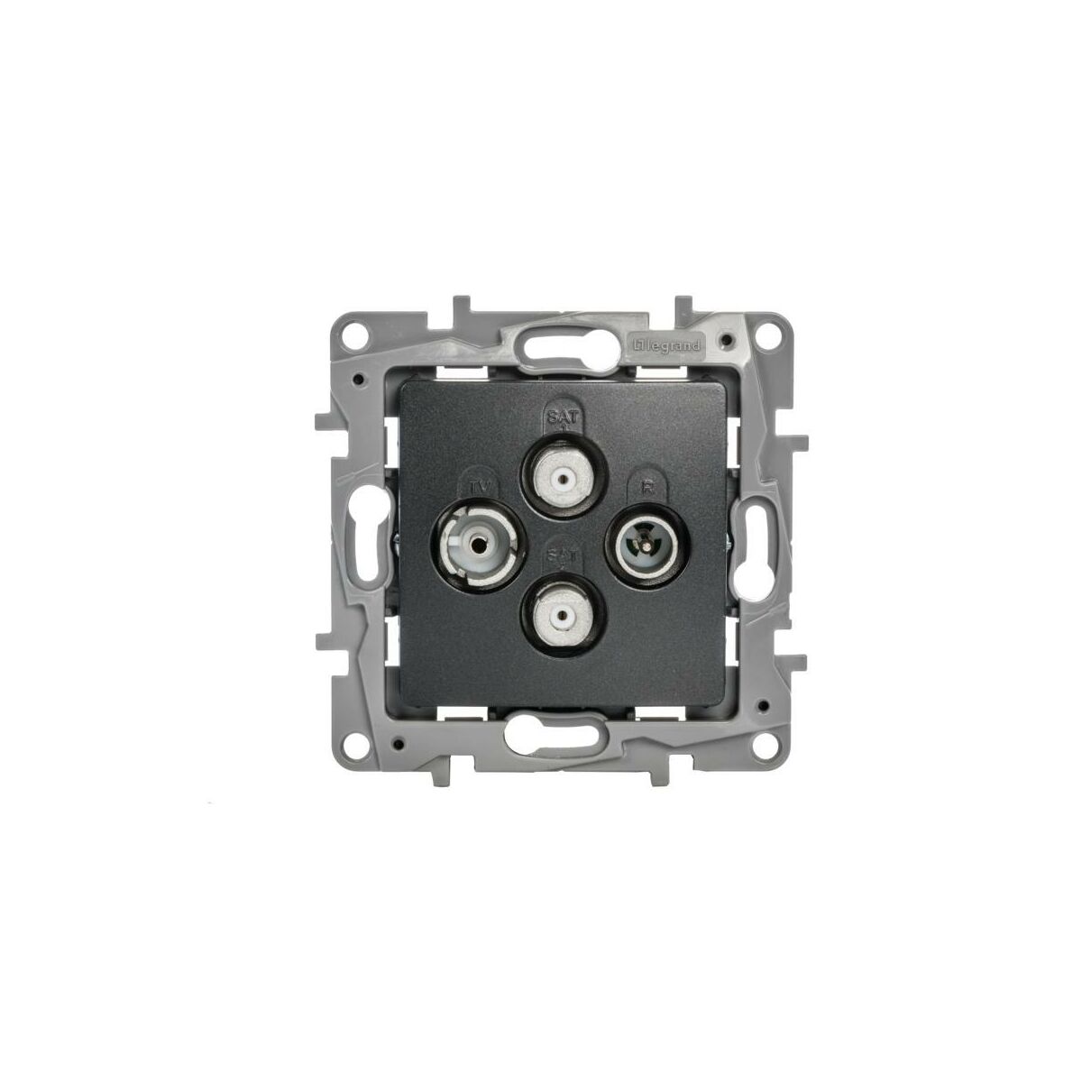 Legrand Gniazdo TV-RD-SAT-SAT Niloe Selection 762266 końcowe do instalacji typu gwiazda 1,5 dB antracyt