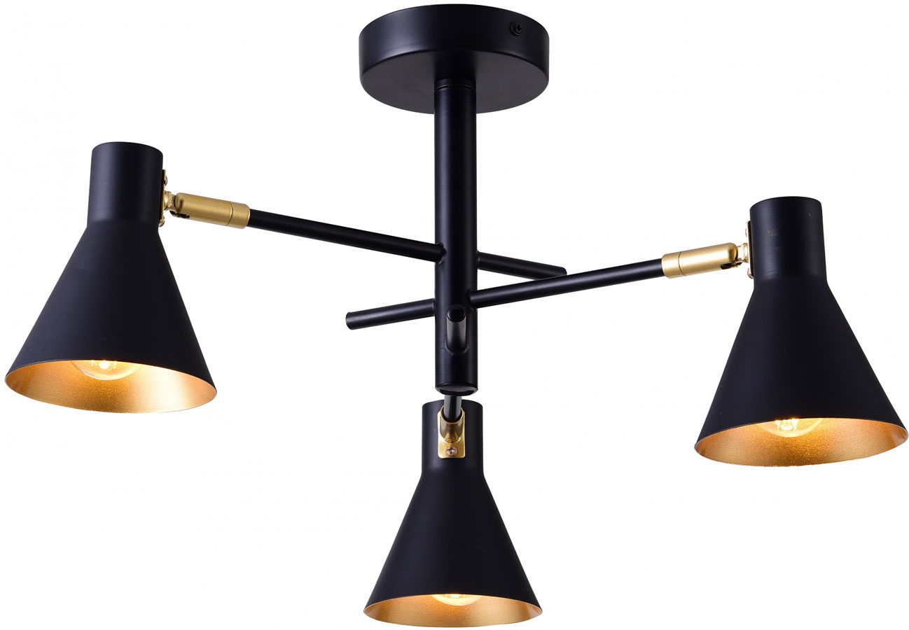 Czarna metalowa lampa sufitowa industrialna - 17X K066 L6-Z36