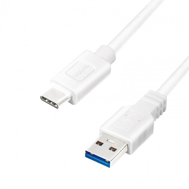 LogiLink USB-A - USB-C 3m biały