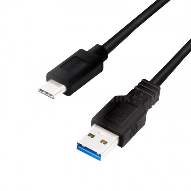 LogiLink USB-A - USB-C 1m czarny