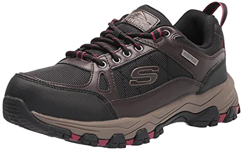 Skechers Męskie buty trekkingowe Selmen Cormack, Czekoladowa czarna skóra W syntetyczna siatka, 41.5 EU