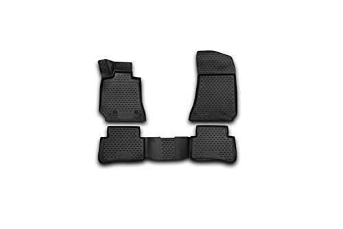 Element EXP.Format.3D.34.42.210k Gumowa mata podłogowa kompatybilna z Mercedes-Benz E-Class W212 2009-2016 Sedan, czarna