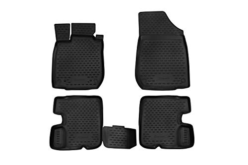 Element EXP.NLC.41.18.210kn dywaniki gumowe Renault Sandero 2010-08/2018 4-częściowe, czarne