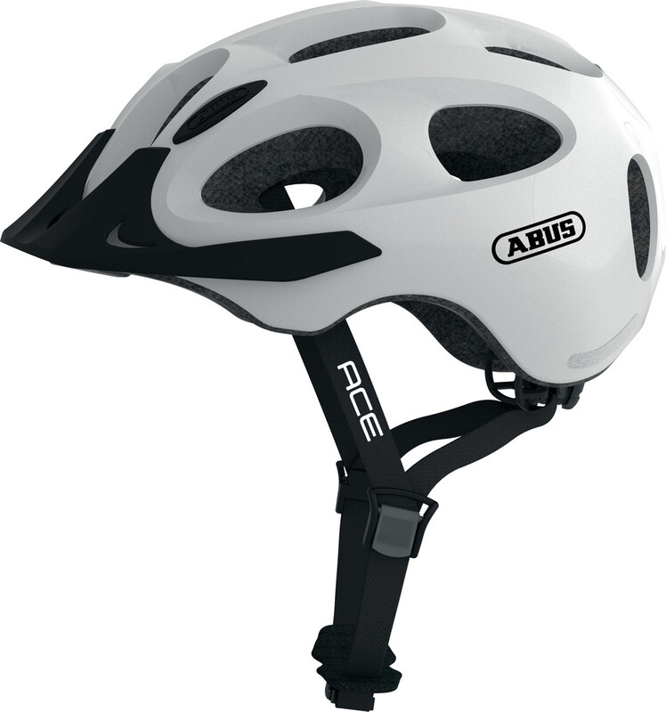 ABUS Youn-I Ace Kask rowerowy, biały L | 56-61cm 2022 Kaski miejskie i trekkingowe