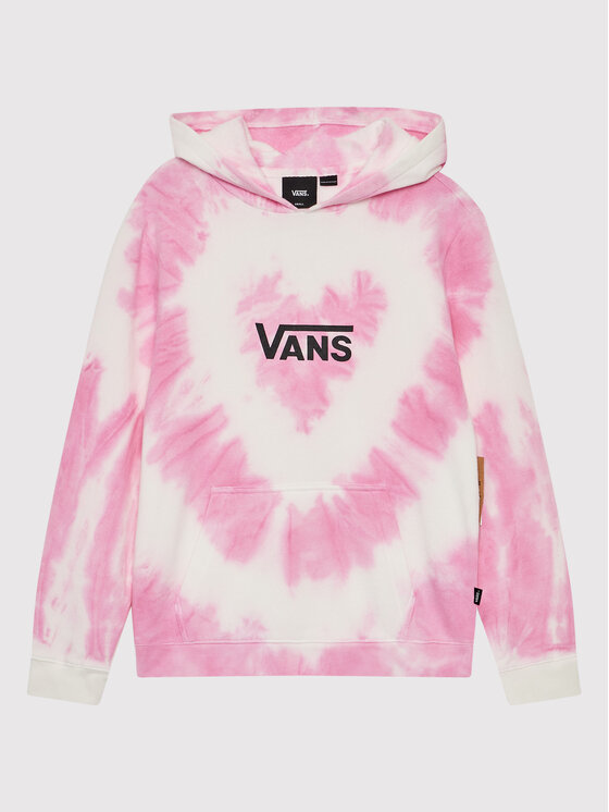 Vans Bluza Tie Dye Heart VN0A7RRR Różowy Regular Fit