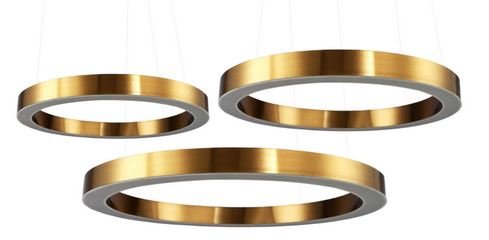 Lampa wisząca na pilota CIRCLE ST-8848-60+80+100 brass - Step Into Design