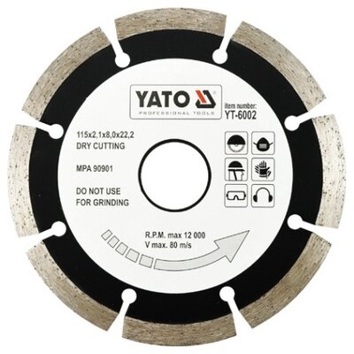 Yato tarcza tnąca segmentowa 115mm - 6002 (YT-6002)