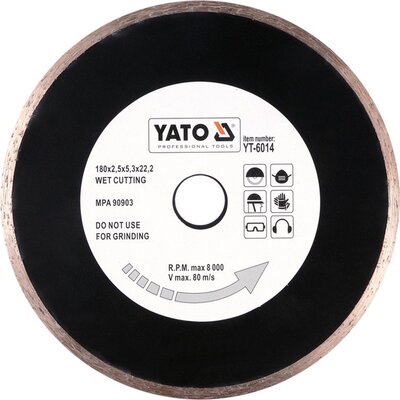 Yato tarcza tnąca pełna 180mm - 6014 (YT-6014)